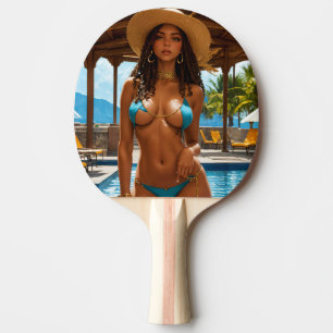 BIKINI GIRL HOT PONG PADDLE TISCHTENNIS SCHLÄGER