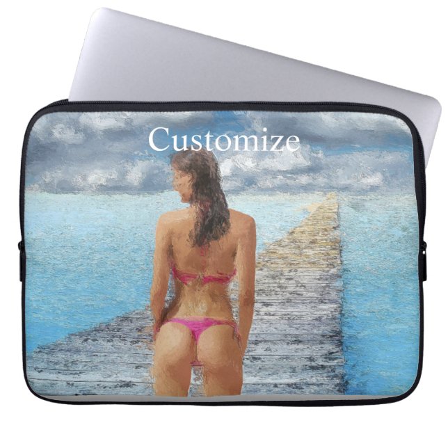 Bikini Girl Thunder_Cove Laptopschutzhülle (Vorderseite)