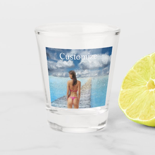 Bikini Girl Thunder_Cove Schnapsglas (Vorderseite)