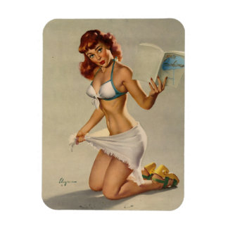 Bikini Girl Vintages Button Girl Magnet