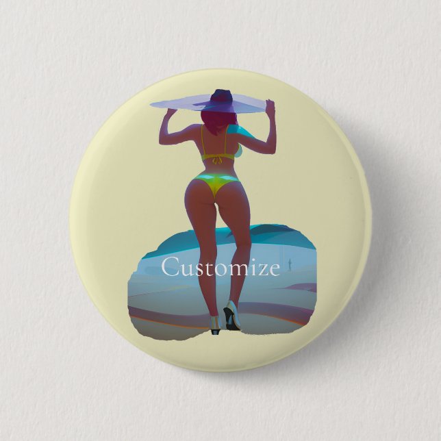 Bikini Hintern Beach Girl Thunder_Cove Button (Vorderseite)