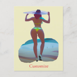 Bikini Hintern Beach Girl Thunder_Cove Postkarte