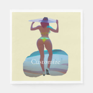 Bikini Hintern Beach Girl Thunder_Cove Serviette