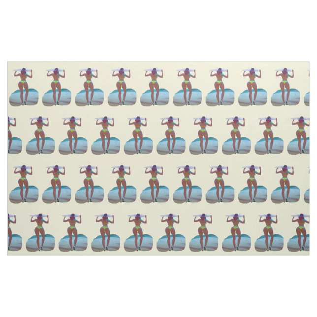 Bikini Hintern Beach Girl Thunder_Cove Stoff (Fat Quarter (45,7 x 55,9 cm))