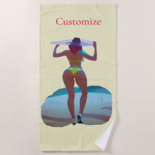 Bikini Hintern Beach Girl Thunder_Cove Strandtuch