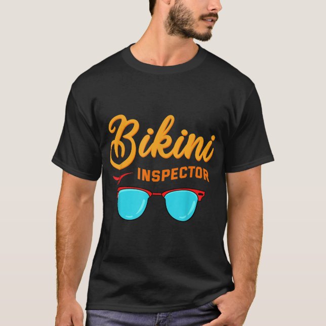 Bikini Inspector Tshirt Funny (Vorderseite)