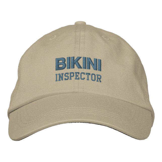 BIKINI-INSPEKTOR-Obergrenze (Monoton) Bestickte Kappe (Vorderseite)