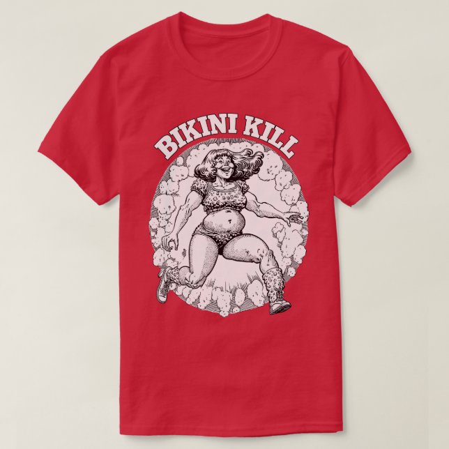 Bikini Kill Original Fächerwerk T-Shirt (Design vorne)