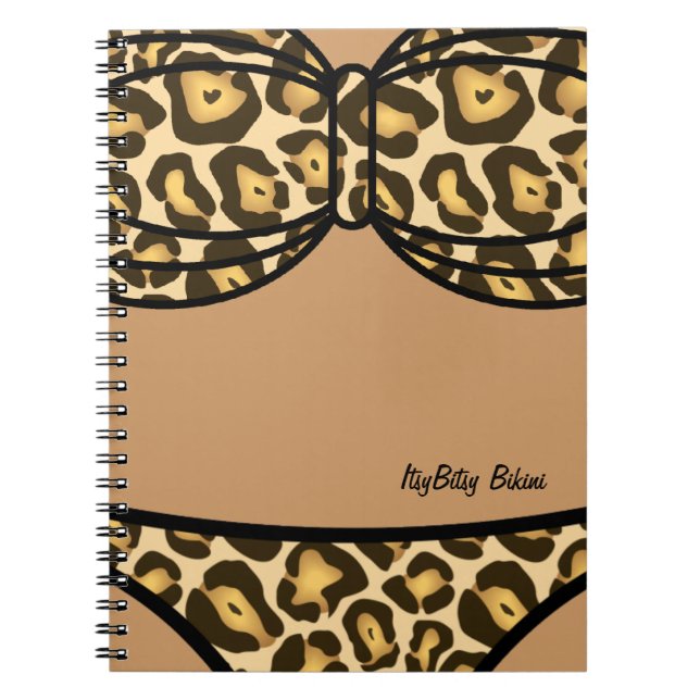 Bikini-Leopard-Druck Notizblock (Vorderseite)