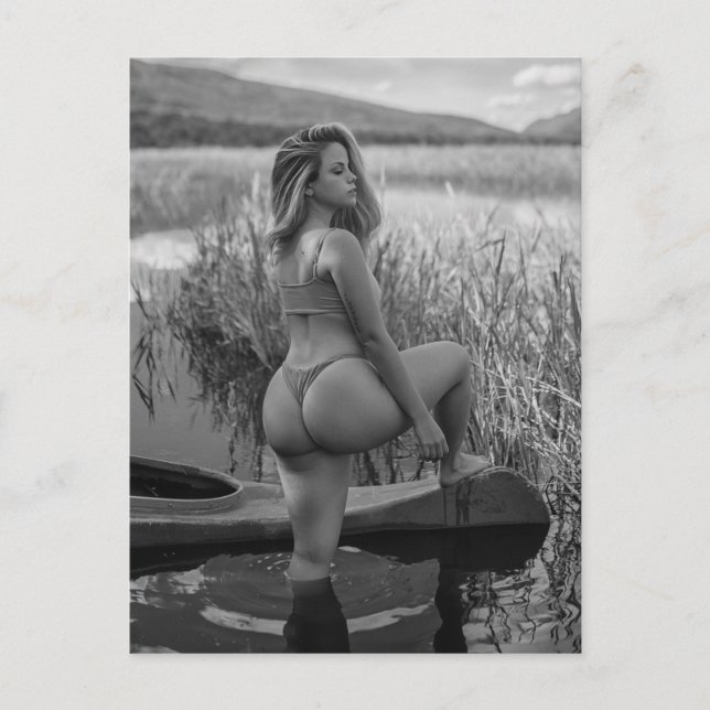 Bikini Model Foto Postkarte (Vorderseite)