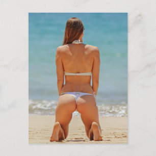 Bikini-Modell Postkarte