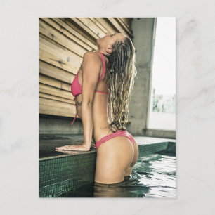 Bikini-Modell Postkarte