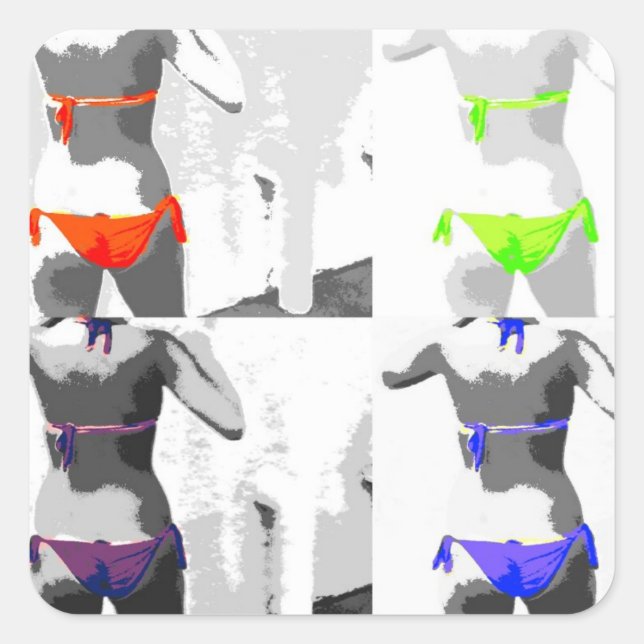 ~Bikini~ POP ART STICKER (Vorderseite)
