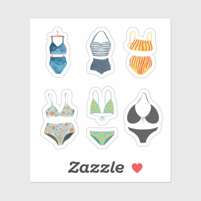 Bikini Stickers Aufkleber (Blatt)