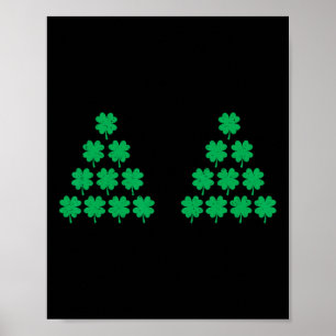 Bikini Style Kleeblatt Irish S St Patricks Day Fun Poster