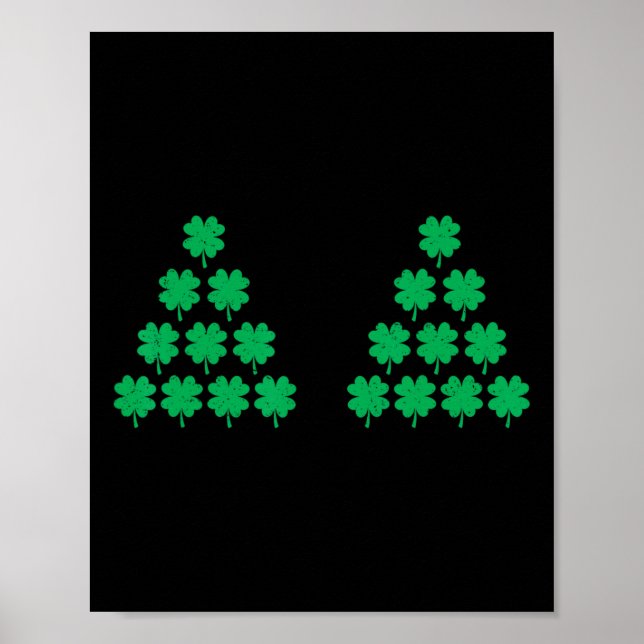 Bikini Style Kleeblatt Irish S St Patricks Day Fun Poster (Vorne)