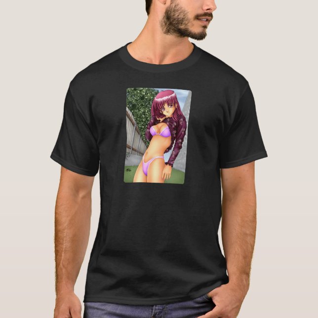 Bikinianime-Mädchen T-Shirt (Vorderseite)