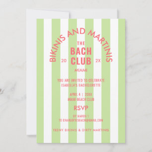 Bikinis and Martinis Bach Club Cabana Party Einladung