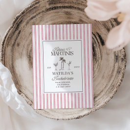 Bikinis and martinis Elegant vintage bachelorette Einladung