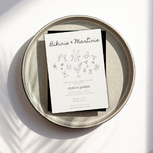 Bikinis & Martinis bachelorette party Einladung