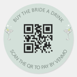 Bikinis & Martinis Bachelorette Trinkaufkleber Runder Aufkleber