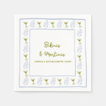 Bikinis & Martinis Blue Olive Junggeselinnen-Absch