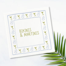 Bikinis & Martinis Blue Olive Junggeselinnen-Absch