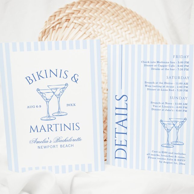 Bikinis & Martinis Green Bachelorette Weekend Invi Einladung (Von Creator hochgeladen)