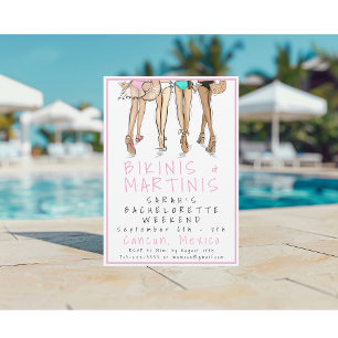 Bikinis & Martinis Junggesellinnen-Abschiedswochen Einladung