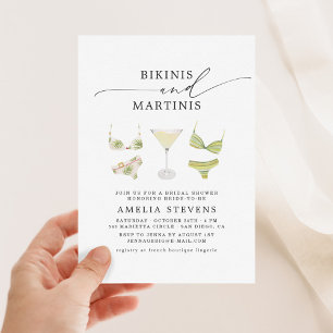 Bikinis & Martinis Junggesellinnenabschied Einladung