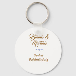 Bikinis & Martinis Junggesellinnenabschied Name Br Schlüsselanhänger