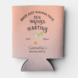 Bikinis & Martinis Tropical Pool Hen Bachelorette Dosenkühler