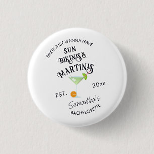 Bikinis & Martinis Tropischer Pool Junggesellinnen Button