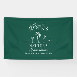 Bikinis und Martinis Elegante vintage Henparty Banner