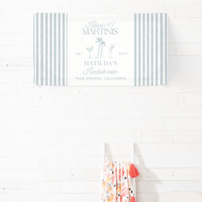 Bikinis und Martinis Elegantes Vintages Bacheloret Banner (InSitu)