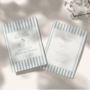 Bikinis und Martinis Elegantes Vintages Bacheloret Einladung