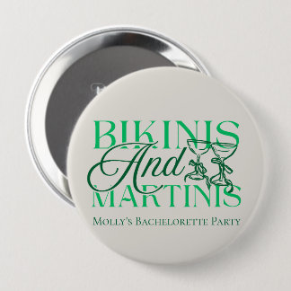 Bikinis und Martinis - Junggeselinnen-Abschied Button