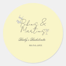 Bikinis und Martinis Junggesellinnenabschied gelb