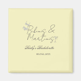 Bikins & Martinis Junggesellinnenabschied gelb ret Magnet