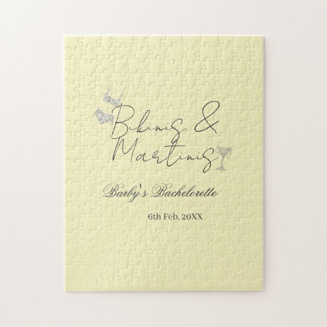 Bikins & Martinis Junggesellinnenabschied Retro-Ge Puzzle (Vertikal)