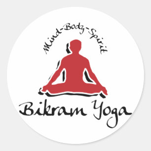 Bikram Yoga Runder Aufkleber