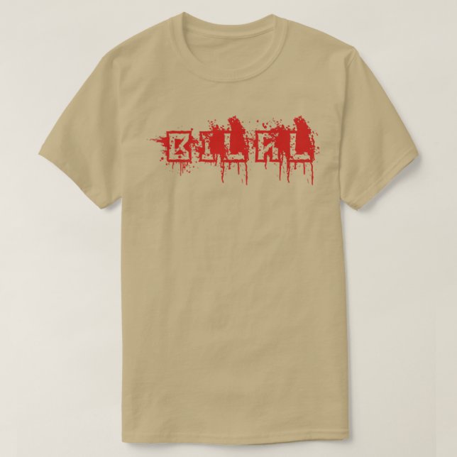 Bilal First Name Halloween Anzug Personalized 5 T-Shirt (Design vorne)