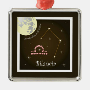 Bilancia 24 settembre al 23 ottobre silbernes ornament
