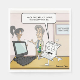 Bilanzierung Betrunkener Bilanz Punny Party Napkin Serviette