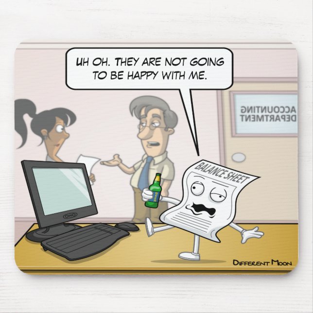 Bilanzierung Betrunkener Bilanzpaare Mousepad (Vorne)