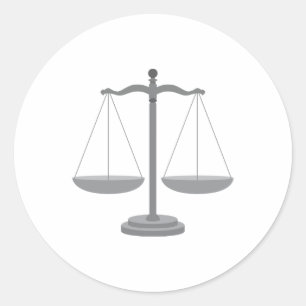 Bilanzskala Runder Aufkleber