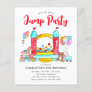 Bilap JUMP PARTY Bounce House Trampolin Geburtstag Flyer