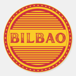 Bilbao City Pride Emblem – Spanish Identity Runder Aufkleber