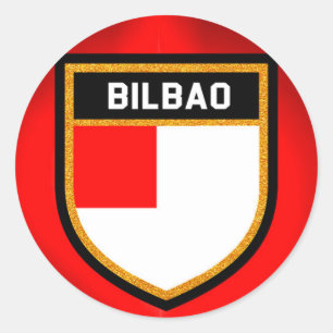 Bilbao-Flagge Runder Aufkleber