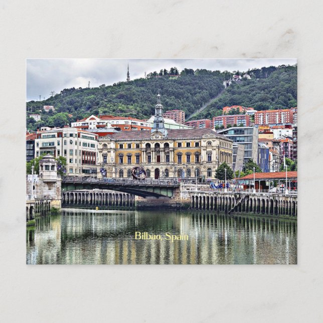 Bilbao, Foto der spanischen Stadt Postkarte (Vorderseite)